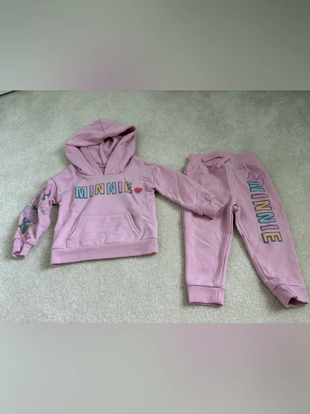 Disney Minnie Mouse Pink Hoodie & Joggers Set